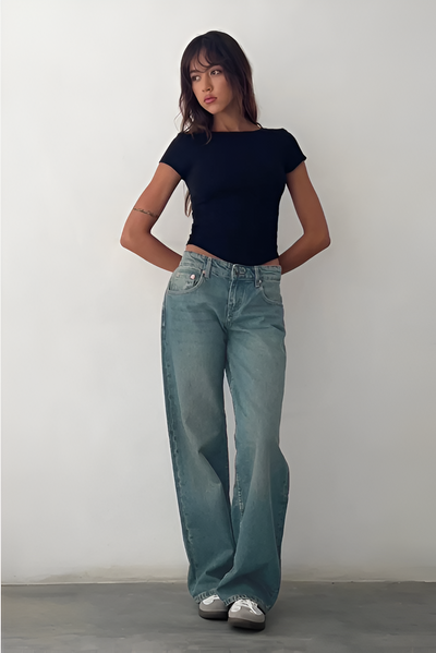 Sara | Baggy Low Rise Jeans