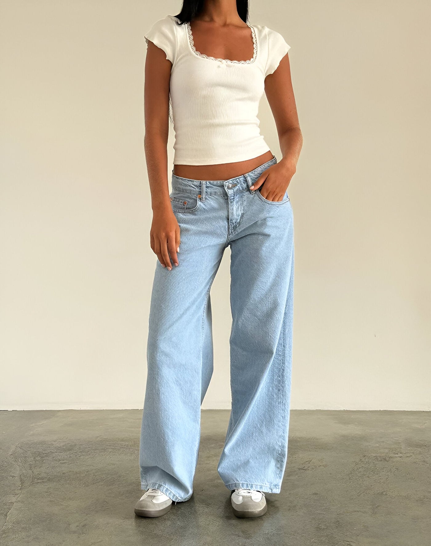 Sara | Baggy Low Rise Jeans