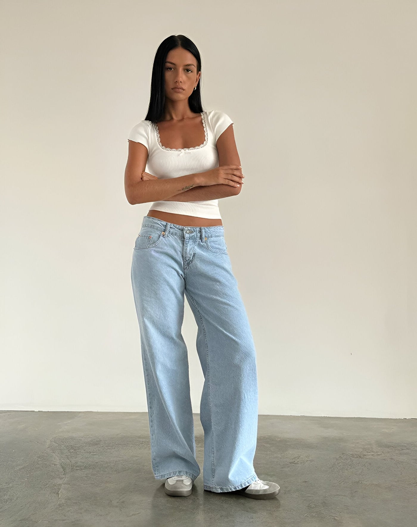 Sara | Baggy Low Rise Jeans